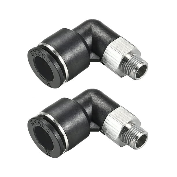 Male Elbow Push to Connect Tube Fitting 8mm Tube OD x 3/8 NPT Male Nylon Plastic Male Elbow Push to Connect Tube Fitting 8mm Tube OD x 3/8 NPT Male Nylon Plastic